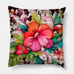 Decorative Floral Ornaments Pillow