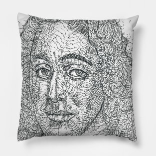 BARUCH SPINOZA - ink portrait Pillow