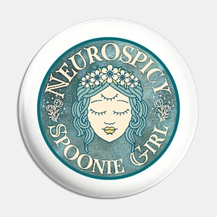 Neurospicy Spoonie Girl Third Eye Intuition Pin