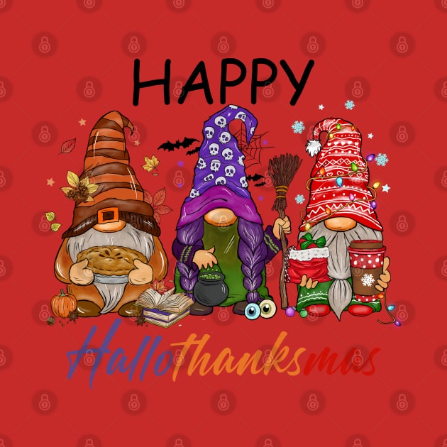 Happy Hallothanksmas Gnomes by Myartstor 