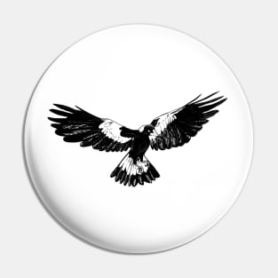Magpie in Flight Pin