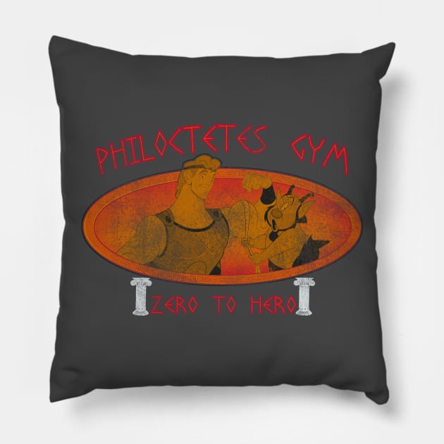 Phil's gym for true heroes Pillow by ManuLuce