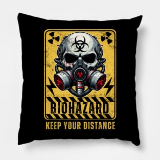 Biohazard Keep Your Distance Pillow