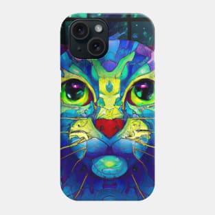 Tiffany Glass Cat Mosaic Phone Case