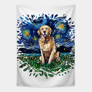 Golden Retriever Night (splash version) Tapestry