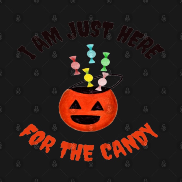 I Am Just Here For the Candy Card, Funny Halloween Gift Idea (Landscape) by thcreations1