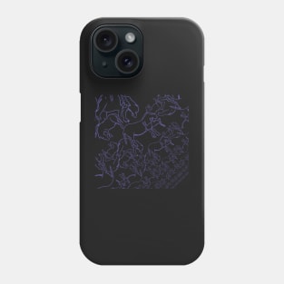 Paleolithic Bear, Horse and others Purple version Phone Case