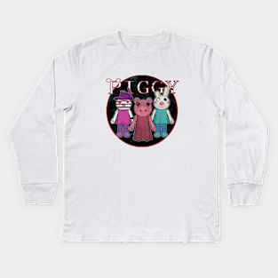 Piggy Chapter Kids Long Sleeve T Shirts Teepublic - how to put on shirts in roblox