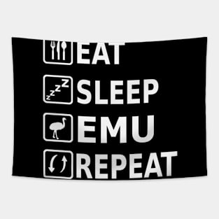 Eat sleep Emu Repeat Design lover owner Tapestry