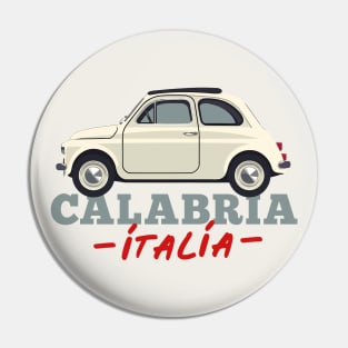 Calabria, Italia - Retro Style Design Pin