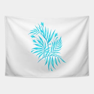 Waikiki Palm - White / Aqua Tapestry