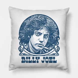 Billy Joel / / Retro Style Faded Look Design Pillow