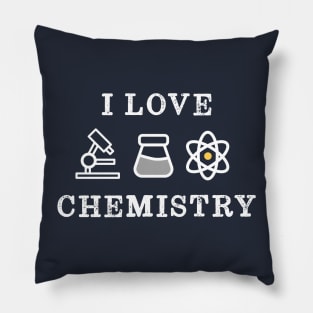 I Love Chemistry Retro Vintage Pillow