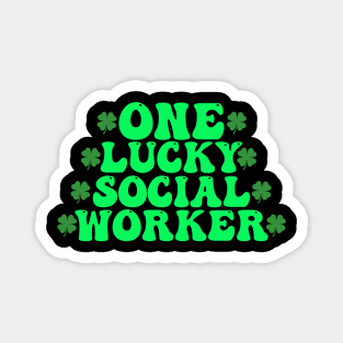 One Lucky Social Worker St patrick's Day Magnet