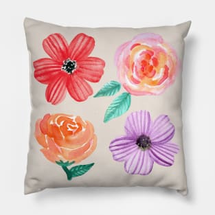 Bold Blooms - Four Flowers Pillow