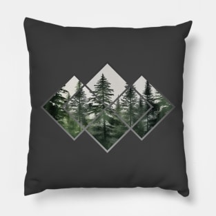 Geometric Trees Nature Forest Outdoor Graphic for Men Pillow