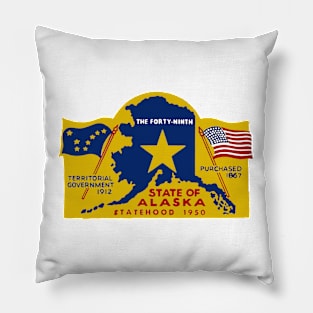 Vintage Style Alaska Design Pillow