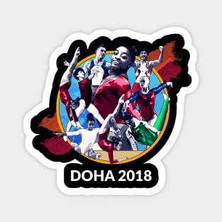 Doha 2018 Graphic (Dark) Magnet