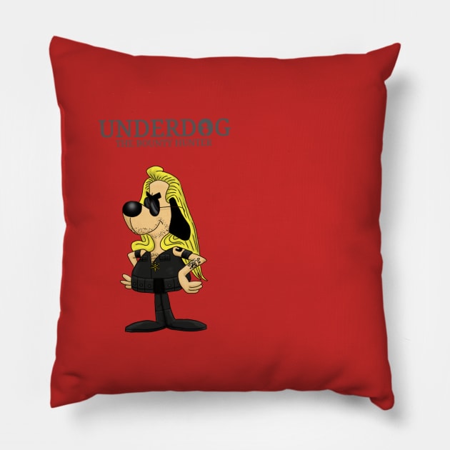 Underdog the Bounty Hunter Pillow by AndrewKennethArt