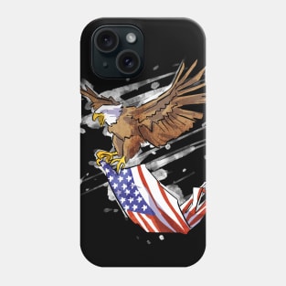 Eagle and US Flag Graphic Phone Case