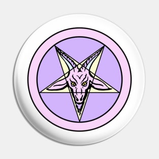 Pastel Baphomet Pentagram Pin