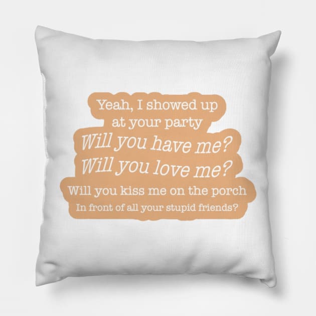 Betty Lyrics Tan Pillow by CMORRISON12345