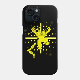 Cat Lightning Retro Gaming Yellow Phone Case