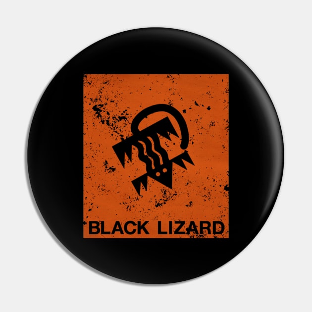 Black Lizard - retro Pin by ThirteenthFloor