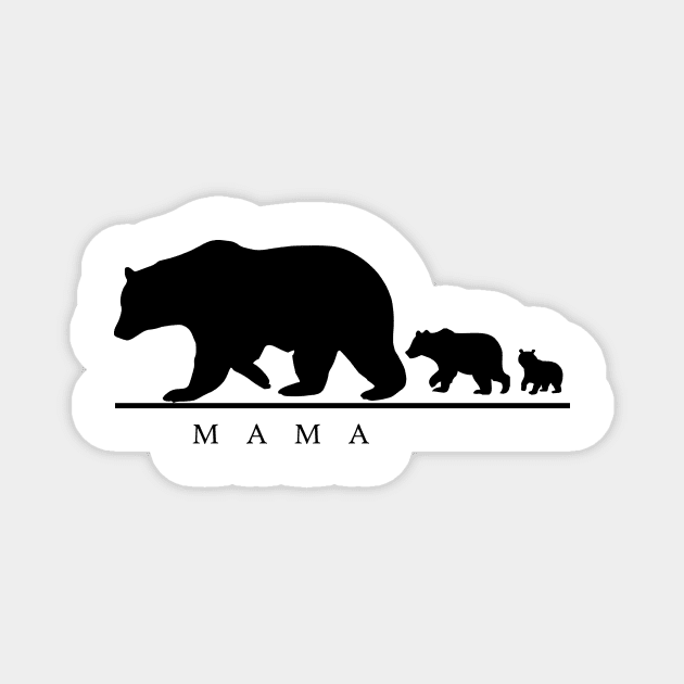 'Mama Bear and Two Cubs' Cool Bear Mom Gift Magnet by ourwackyhome