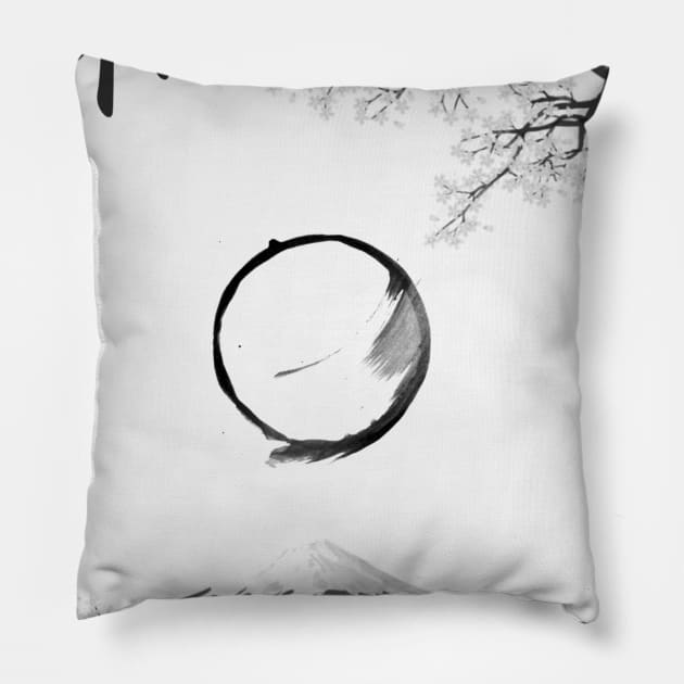 Zen rising Pillow by poeelectronica