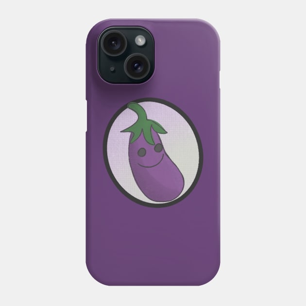 Retro Eggplant Phone Case by BKArtwork