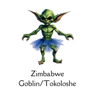 Goblin, Tokoloshe, Tikoloshe, Black Font T-Shirt