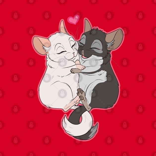 Chinchillas in love by chezzepticon