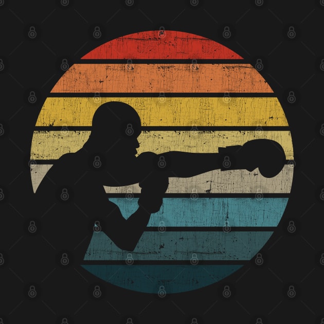 Boxing Boxer Silhouette On A Distressed Retro Sunset product by theodoros20