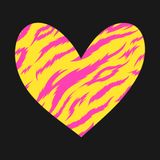 Pink & Yellow Zebra Pattern / Animal Print Modern Art GIft T-Shirt