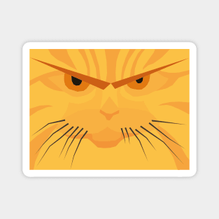 Orange cat moment grumpy low poly Magnet
