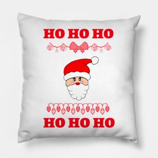 Ugly Christmas Sweater Funny Santa Clause Pillow