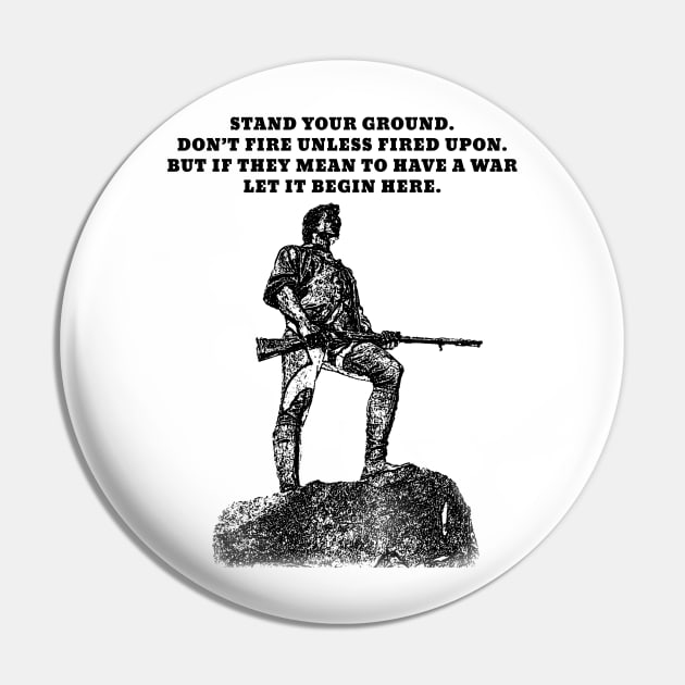 Stand Your Ground (Large Dark Design) Pin by Aeriskate