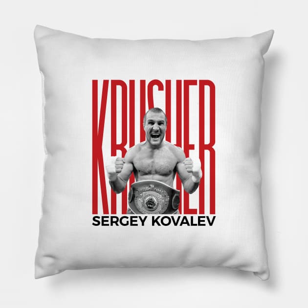 Sergey Kovalev Pillow by enricoalonzo