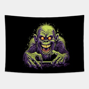 Meet the laughing Halloween monster! Tapestry