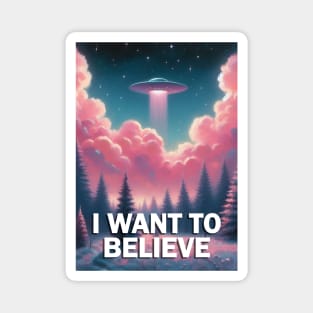 I Want to Believe UFO Poster Magnet