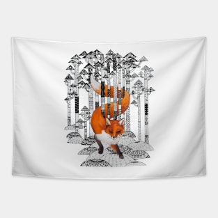 Fox in Forest Tapestry