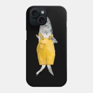 Fish with yellow rain pants Phone Case