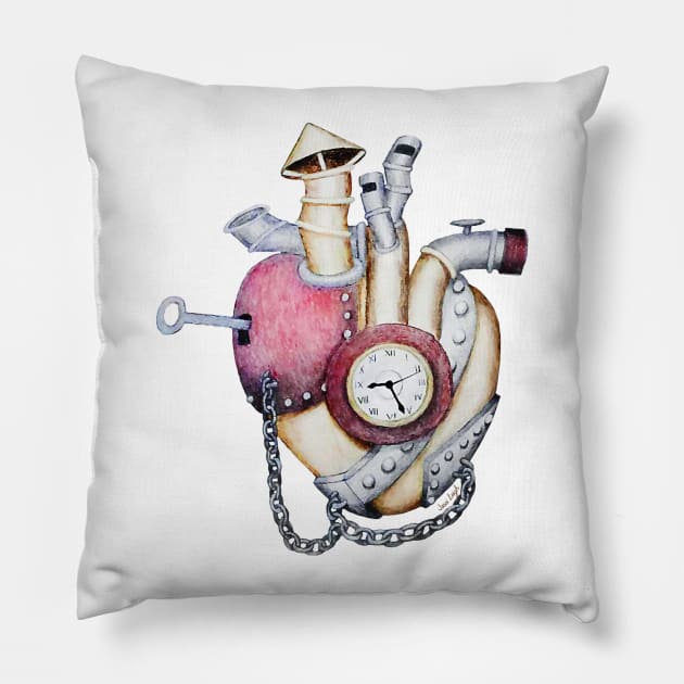 Steampunk Heart Pillow by JessiLeigh