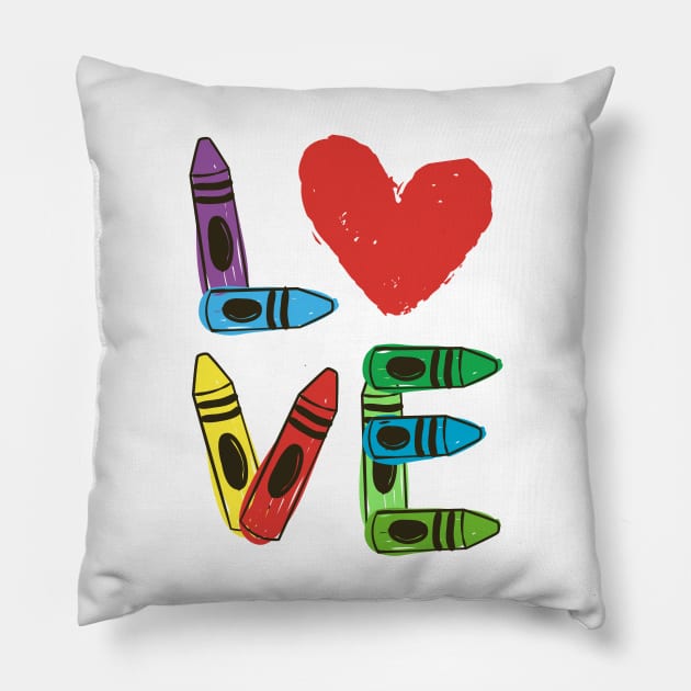 Valentines Day Teacher Pre-K Preschool Kindergarten LOVE Pillow by psiloveyou