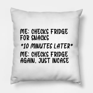 Checking The Fridge Pillow