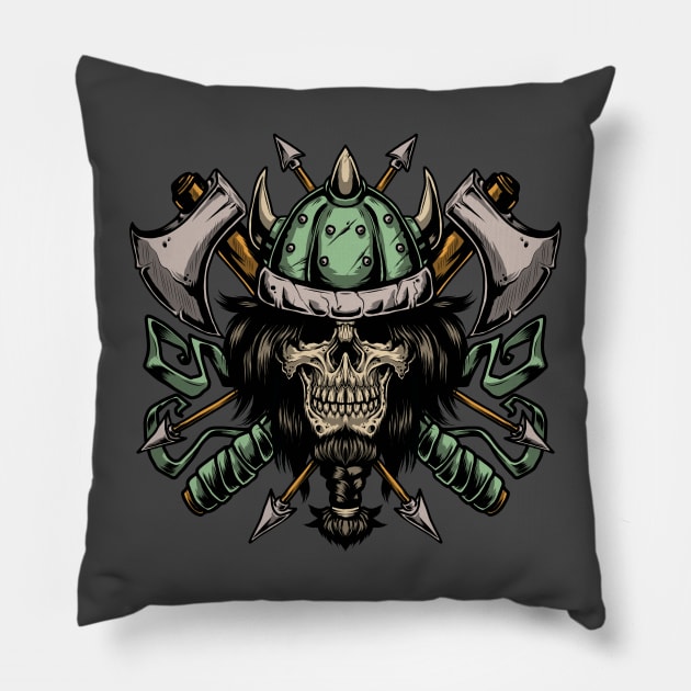 Viking Skull Pillow by Romero Arts 