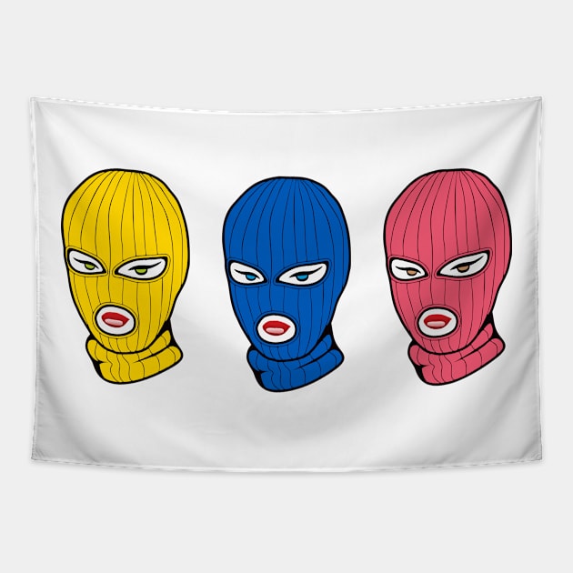 girl power / riot simbol girl ski mask (all colors) Tapestry by Slion