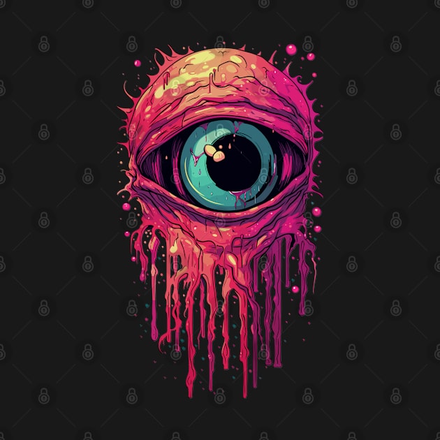 The Beholden Eye Freaky Comic Horror Art I by RuftupDesigns