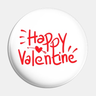 Valentine Day Calligraphy Pin